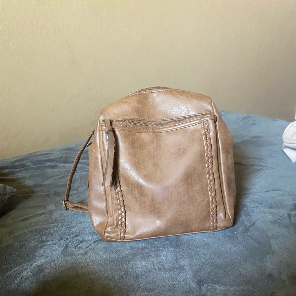 BROWN CONVERTIBLE BACKPACK